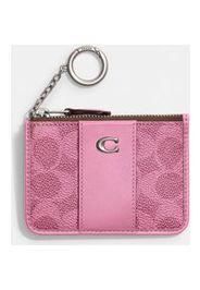 Coach Women's Coated Canvas Signature Mini Id Skinny - Vivid Pink