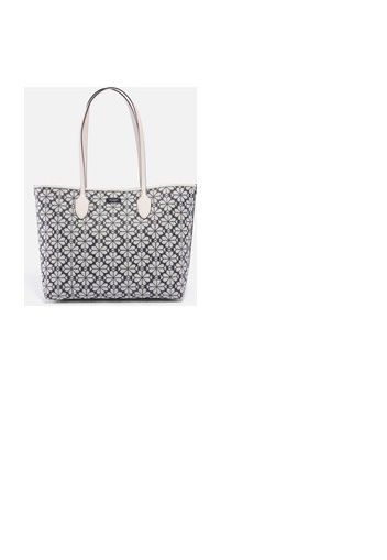 Kate Spade New York Women's Spade Flower Jacquard Bleecker Large Tote Bag - Charcoal Grey Multi