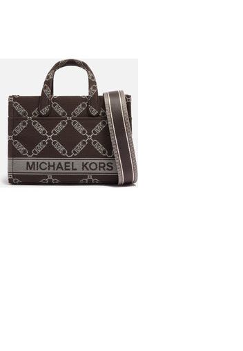 MICHAEL Michael Kors Women's GIGI Small East West Messenger Tote Bag - Chocolate Multi