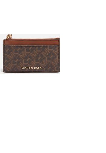 MICHAEL Michael Kors Women's Empire Small Zip Card Case - Brown/Luggage