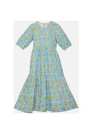 SZ Blockprints Floral-Printed Oxford-Cotton Midi Dress