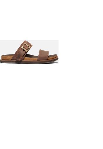 Timberland Men's Amalfi Vibes Leather Double Strap Sandals - Dark Brown