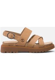 Timberland Women's Clairemont Way Cross Strap Sandals - Medium Beige