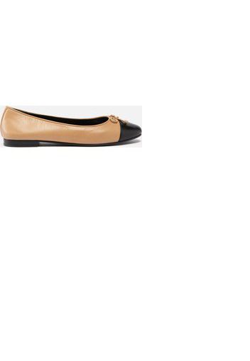 Tory Burch Women's Cap-Toe Leather Ballet Flats