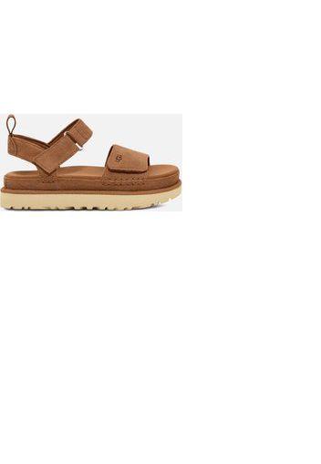 UGG Women's Goldenstar Suede Flatform Sandals - Chestnut