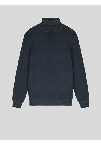 Polo Neck Wool Jumper With Pegaso