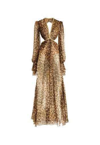 Animalier Silk Chiffon Dress