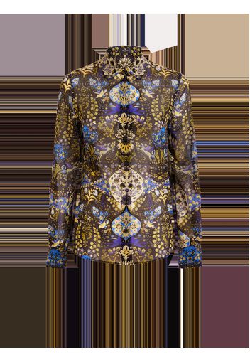 Placed Print Silk Shirt