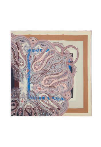 Paisley Print Cashmere And Silk Shawl