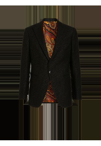 Semi-traditional Jacket With Twill Pattern