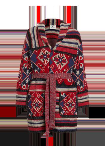 Carpet Pattern Jacquard Knitted Coat