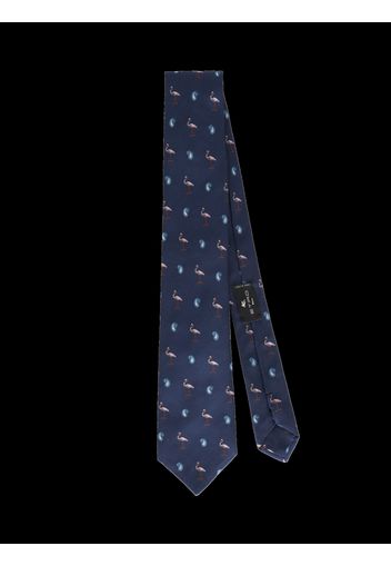 Paisley And Flamingo Silk Tie