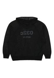 032c Selfie Translucent hoodie - Black