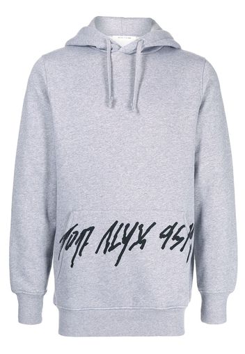 1017 ALYX 9SM logo-print drawstring hoodie - Grey