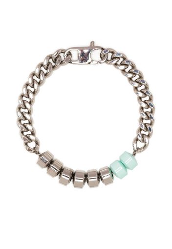 1017 ALYX 9SM bead-embellished curb chain bracelet - Silver