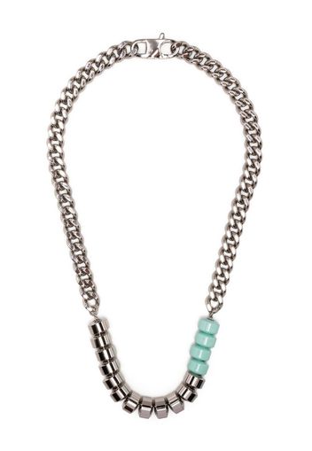 1017 ALYX 9SM bead-embellished curb chain necklace - Silver