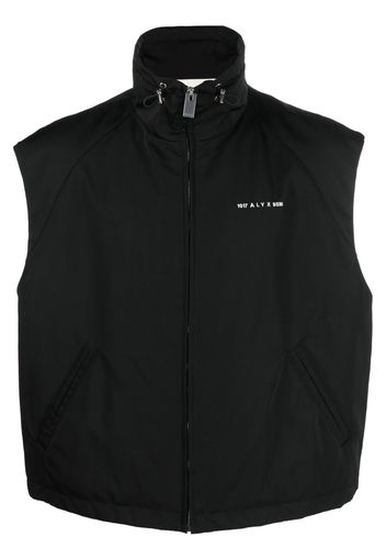 1017 ALYX 9SM logo-print zip-up vest - Black