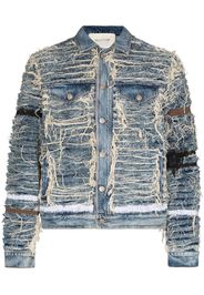 X Blackmeans shredded denim jacket