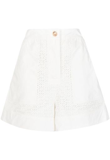 3.1 Phillip Lim broderie-anglaise panelled shorts - White