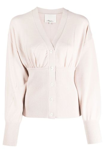 3.1 Phillip Lim Ruffle-Seamed wool cardigan - Pink