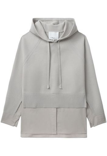 3.1 Phillip Lim long-sleeve layered hoodie - Grey