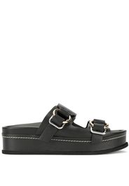 3.1 Phillip Lim Freida Double-Buckle Platform Slide - Black