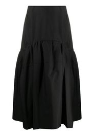 SHIRRED MIDI SKIRT