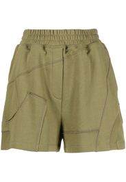 3.1 Phillip Lim panelled cotton track shorts - Green