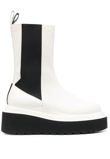 3juin two-tone wedge Chelsea boots - White