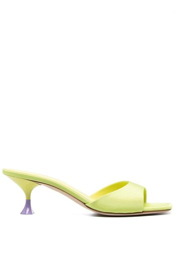 3juin Jo 65mm heel mules - Green