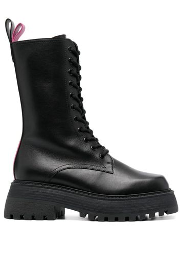 3juin lace-up leather boots - Black