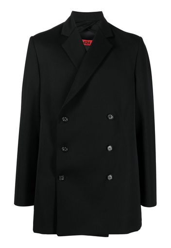 424 double breasted wool coat - Black