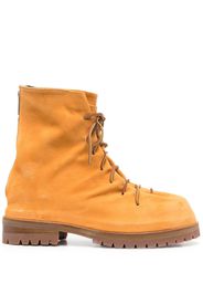 424 cold-suede laced boots - Yellow