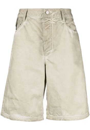 44 LABEL GROUP logo-patch five-pocket shorts - Neutrals