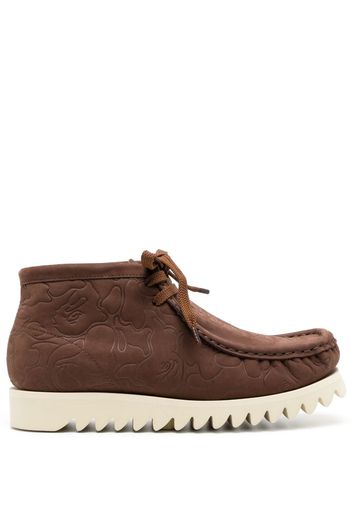 A BATHING APE® Manhunt M2 leather boots - Brown