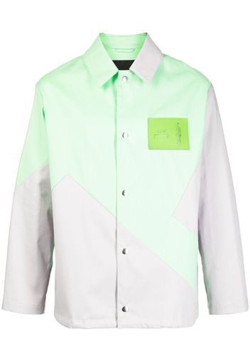 A-COLD-WALL* geometric panelled shirt - Green