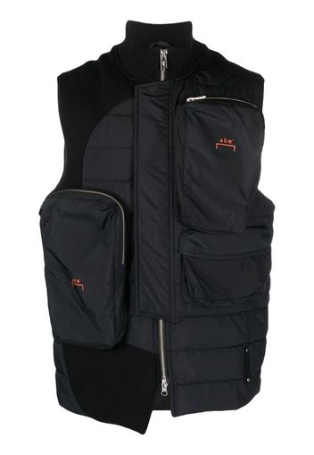 A-COLD-WALL* cargo pockets zipped gilet - Black