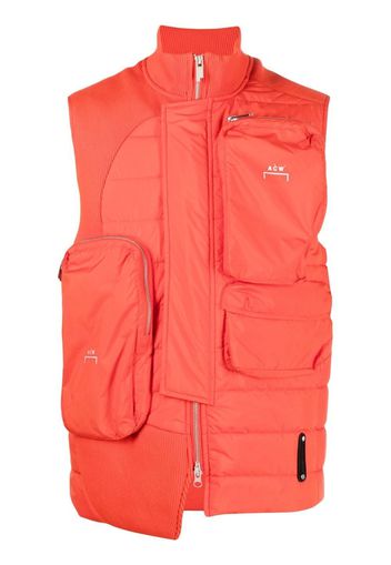 A-COLD-WALL* asymmetric padded gilet - Red