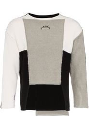 A-Cold-Wall* panelled asymmetric merino blend jumper - Black