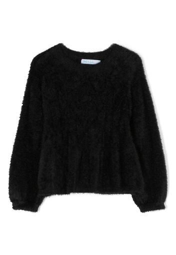 Abel & Lula brushed-effect knitted jumper - Black