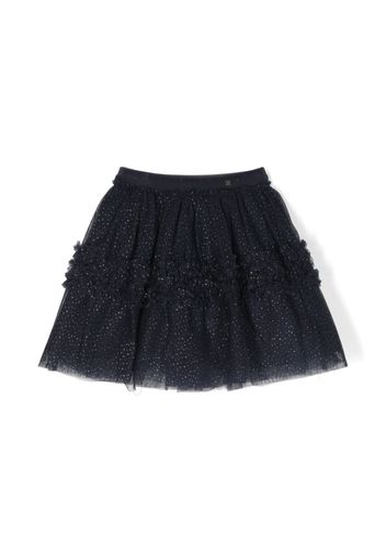 Abel & Lula glittery ruffled-detailing tulle skirt - Blue