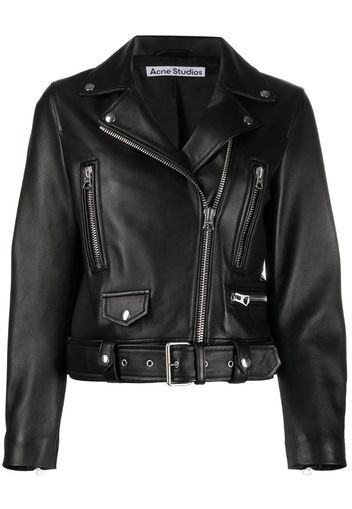 leather biker jacket