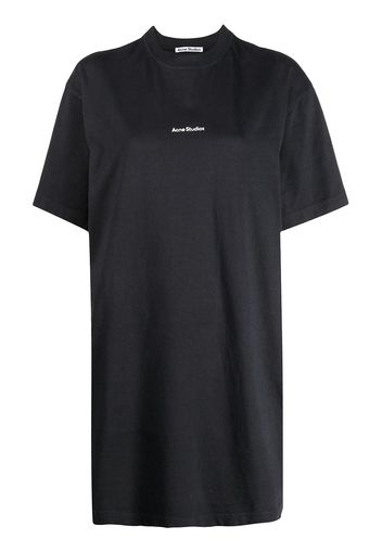 Acne Studios logo print T-shirt dress - Grey