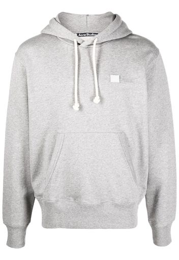 Acne Studios patch-detail cotton hoodie - Grey