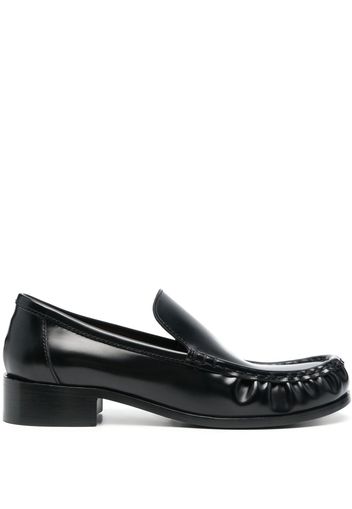 Acne Studios block-heel leather loafers - Black