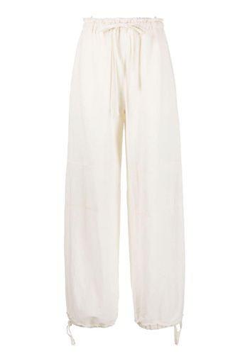 Acne Studios drawstring-detail palazzo pants - White