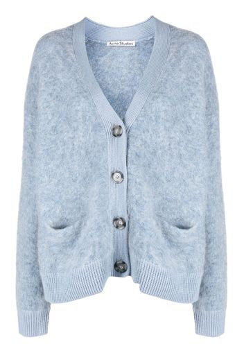 Acne Studios V-neck felted wool cardigan - Blue