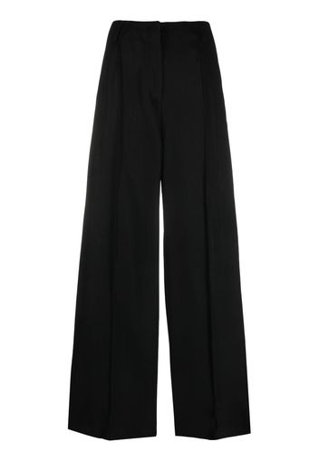 Acne Studios high-waisted wool-cotton palazzo pants - Black