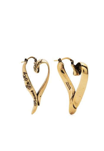 Acne Studios brass heart-shape earrings - Gold