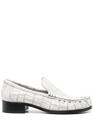 Acne Studios block-heel leather loafers - White